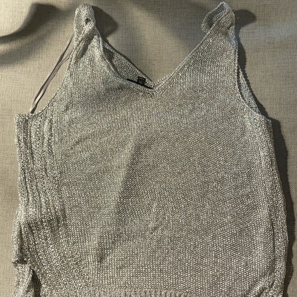 Silver mesh tank top from Topshop - Picture 2 of 2
